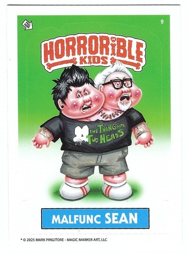 2025 HORRORIBLE KIDS MALFUNC SEAN SPOOKALA CARD 9 MARK PINGITORE