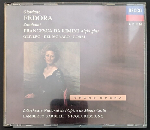 Giordano FEDORA Gardelli/Olivero Del Monaco Gobbi 1969 2 CD Decca A+++ - Bild 1 von 2