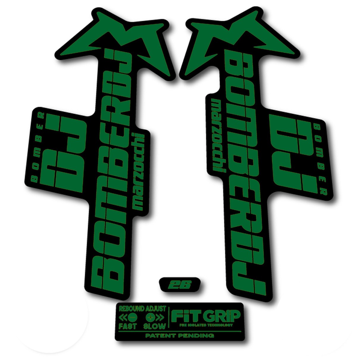 Marzocchi Bomber DJ Fork Stickers 2022 Replica Mountain Bike