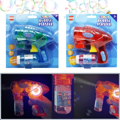Light Up Bubble Blaster Shooter Gun Maschine 15cm WD Lösung, Kinder Geschenk Spielzeug 3+J