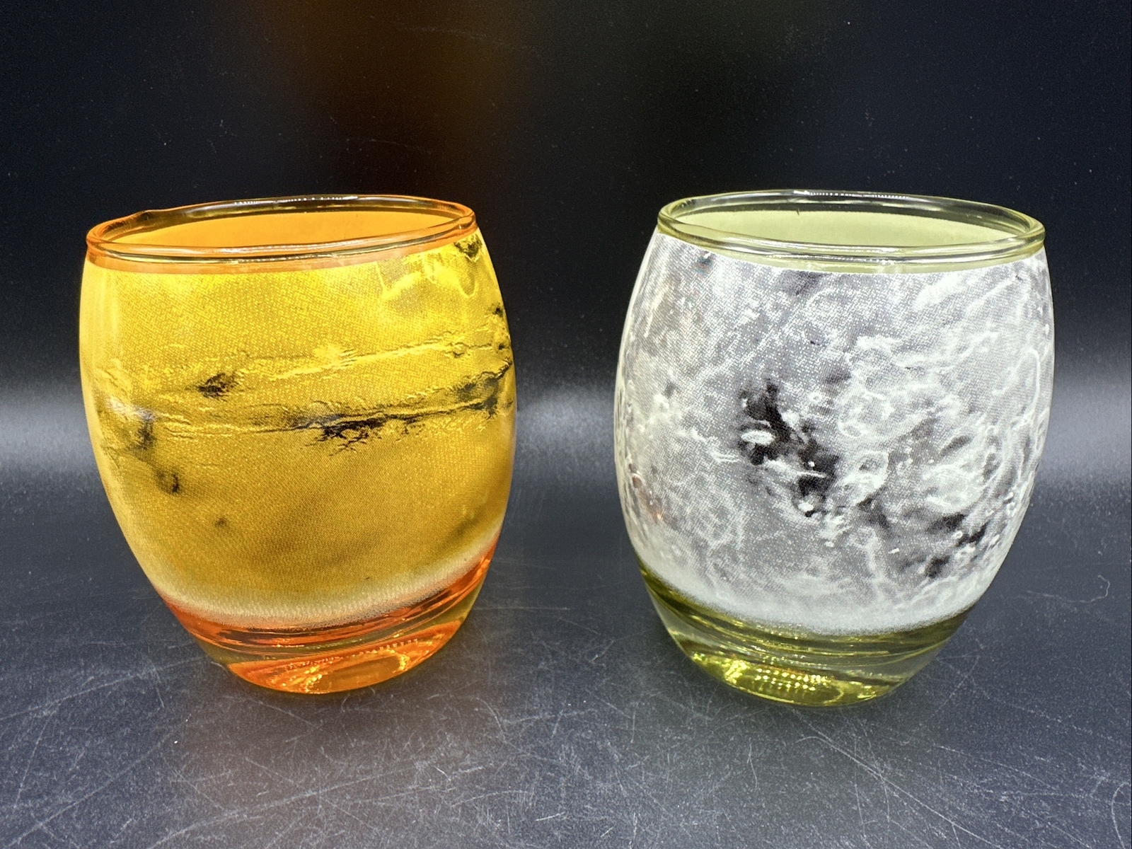 Two Solar System Planetary 10oz. Drinking Glass or 3.5" Votive Candleholders