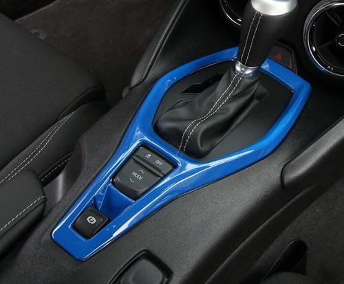 Cubiertas decorativas del panel de la palanca de cambios central para Chevrolet Camaro 2017+ azul - Imagen 3 de 7