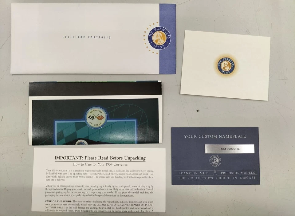 Franklin Mint 1954 CORVETTE RED (B11WN71) 1/18 Scale Model Car with Box Used - Image 3 of 4