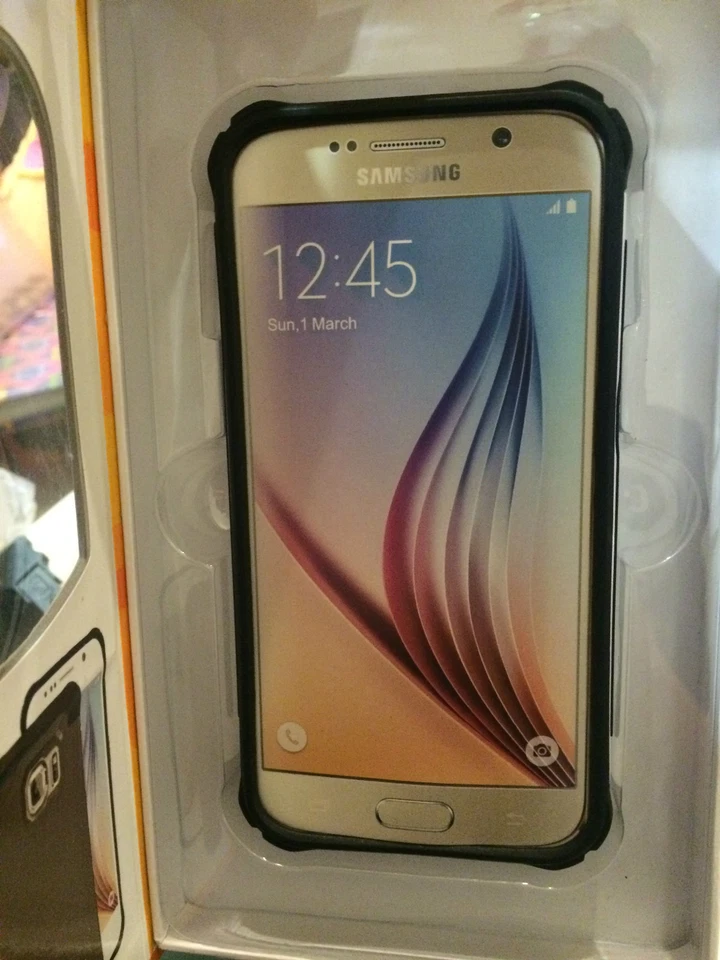 Funda resistente Roocase RC-SAM-S6-ET-WH Samsung Galaxy S6 Exec, blanco ártico Foto 4 de 4