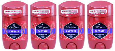 Old Spice Captain Deodorant Deo Stick Deostick 48h Schutz ohne Aluminium 4x 50ml