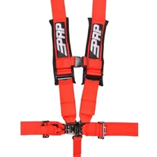 PRP SB5-3R Racing Harnesses V-Style Latch 5-Point Nylon Red 3" Belt W Wraparound