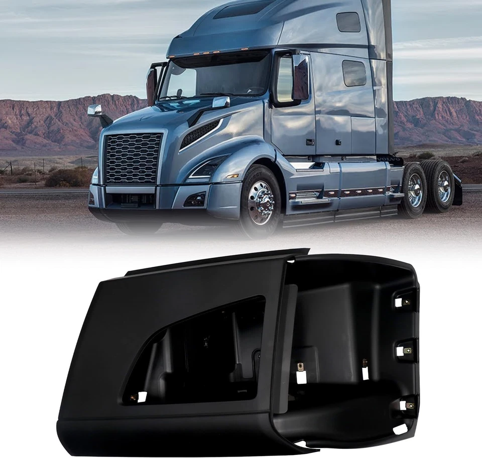 For 2018-2024 Volvo VNL Truck Side Corner Bumper with Fog Light Hole Driver Side Foto 2 de 4