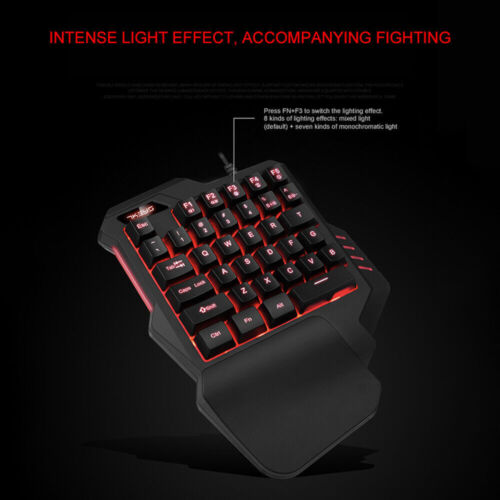 One-Handed Mechanical Gaming Keyboard RGB Backlit Portable Gaming Keypad 35 Key - Picture 4 of 19