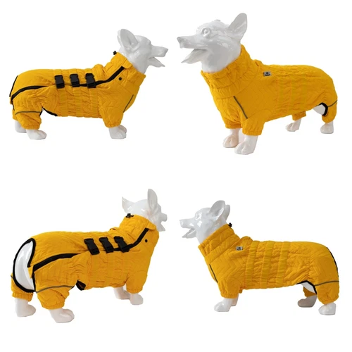 Dog Winter Coat 4 Legs Covered Windproof Waterproof Reflective Warm Dog Clothing - Picture 64 of 65