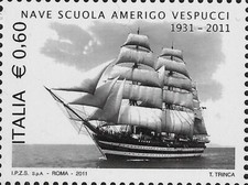 2011 italia repubblica 150° Unità Varo Nave Scuola A. Vespucci MNH
