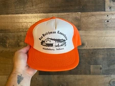 Das Dutchman Essenhaus Snapback Hat VTG Fully Foam Rope Cap Middlebury Indiana