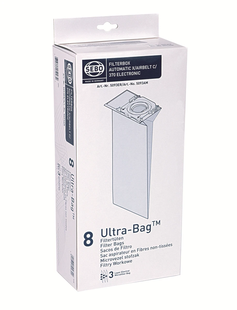 Sacchetti Aspirapolvere Originali SEBO X1 X4 X5 X7 X8 XP C G1 G2 - Foto 13