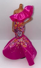 Barbie 2023 Dia De Muertos Model Muse Fashion Doll Outfit Pink Sugar Skull Dress