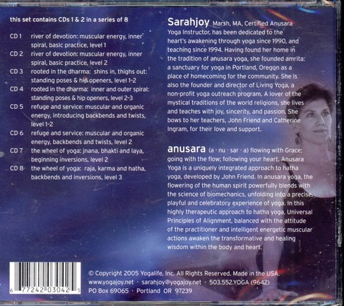 River of Devotion - Anusara Yoga with Sarahjoy (CDs 1 &2) NEW & SEALED - Picture 2 of 2