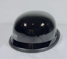 DOT German Style Black Half Motorcycle Helmet – New Unused Cruiser/Biker Style