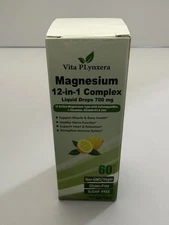 12-in-1 Magnesium Complex Liquid Drops, Chelated Magnesium Citrate Glycinate ...