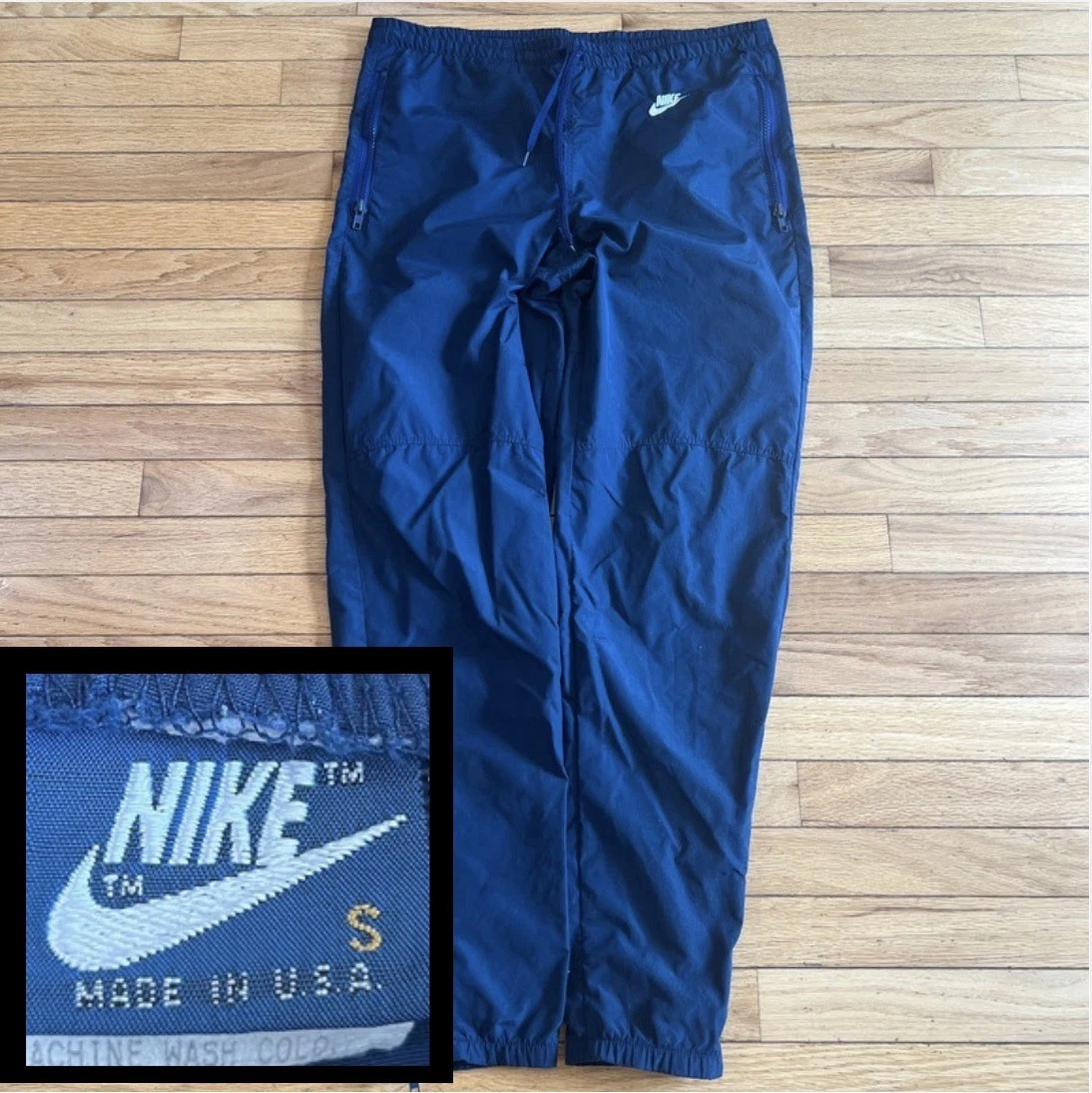 80s Nike Blue Navy Baggy Track Pants Size Small Rare Vintage Windbreaker
Opens in a new window or ta
