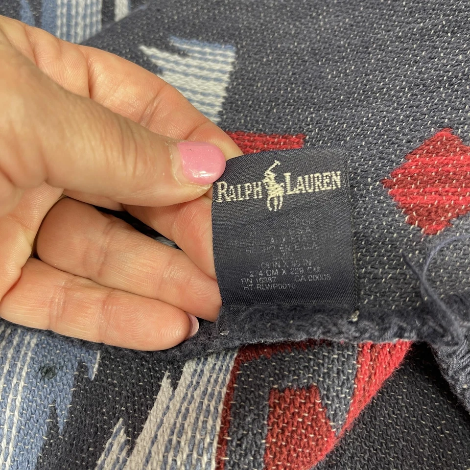 Manta Ralph Lauren Tiro Suroeste Patrón Azteca 88"x109" *Leer* Foto 3 de 4