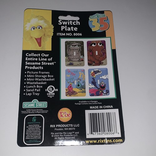 Sesame Street 2004 Yip-Yip Switch Plate SEALED NEW - Picture 2 of 2