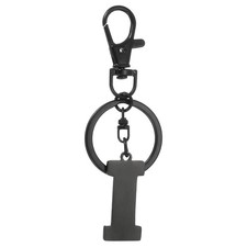 3.15 Inch Letter Keychain, Initial I Keychain for Bag, Black