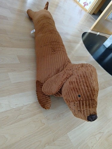Zugluftstopper Dackel-Plüschtier 120 cm lang,gerippter Cord - Bild 5 von 5