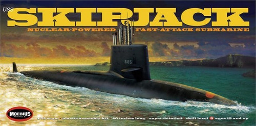 Moebius Models 1400 1:72 USS Skipjack Nuclear-Powered Fast-Attack Submarine - Picture 1 of 1