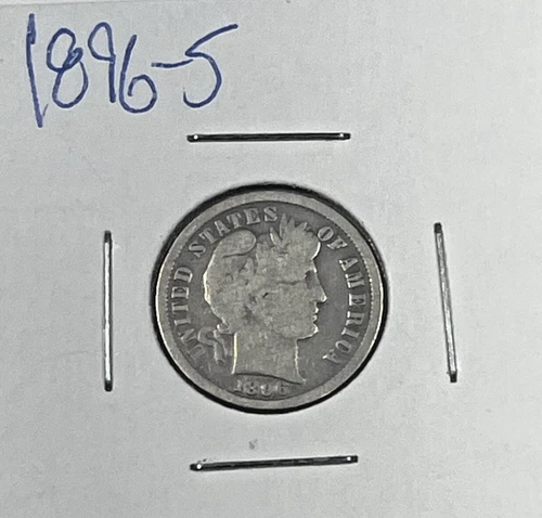 1896-S Barber Dime : Good + Details