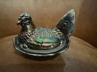 Fenton Art Glass  Carnival 5.5" Iridescent Amethyst Purple Hen On Nest Excellent