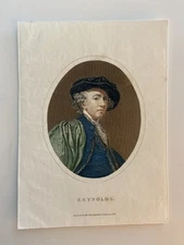  Antique 1826 Engraving of Sir Joshua Reynolds – British Portrait Painter 
