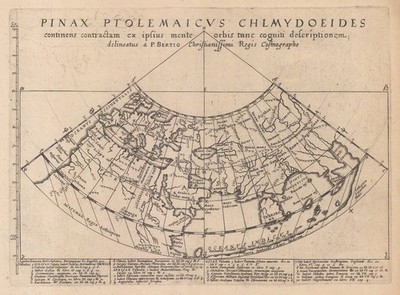Ptolemaic World Map 1628 Vintage Historic Map Poster Print
