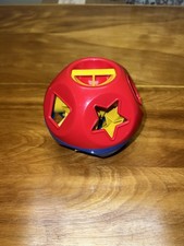 TUPPERWARE Vintage Tuppertoys Shape O Toy Sorter Red Blue yellow Shapes sort