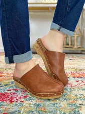 Corkys Footwear Newbie Clog Mule Shoes - Bourbon
