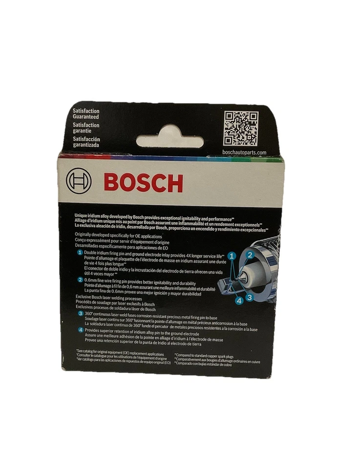 BOSCH 9619 OE Fine Wire Double Iridium Spark Plug - Pack of 4 - Image 3 of 4