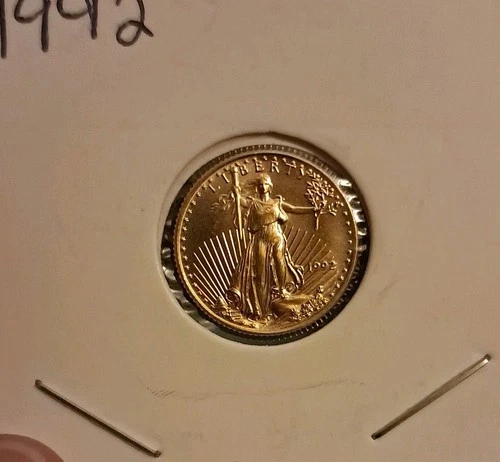 1992 $5 Gold Eagle 1/10 Oz Fine Gold Bullion US Eagle