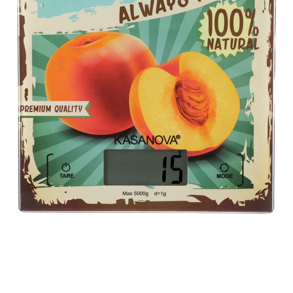 Bilancia da cucina digitale pesche 5 kg multicolore - Immagine 4 di 4