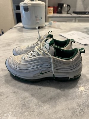 Nike Air Max 97 White Green Low Top Sneakers Lace Up Athleisure Running