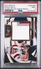 2024 Panini Select Jumbo Swatch Drake Maye JRSDME White Prizm 27/75 MEM RC PSA 9