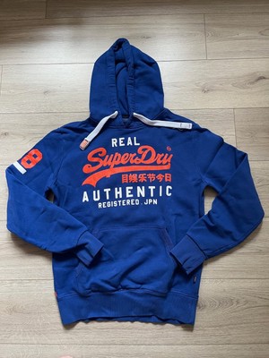 Royalblaues Kapuzen Sweatshirt Superdry Gr. M
