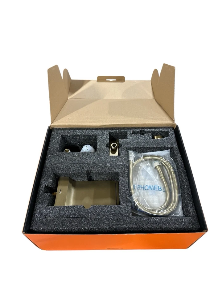 Fapully 3-Spray Tub & Shower Faucet Single Handle 12" Ceiling Mount Brushed Gold - Image 3 of 4