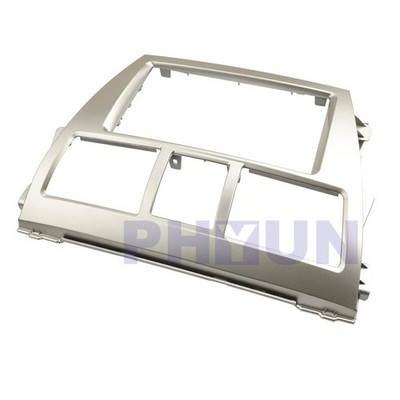 For 07-12 Toyota Yaris Sedan Stereo Radio CD Frame Fascia Trim Panel 2Din Silver