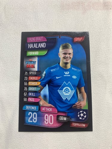 Molde FK Erling Haaland 2019 Topps Match Attax 1st Pro Club Jersey Pre-Salzburg