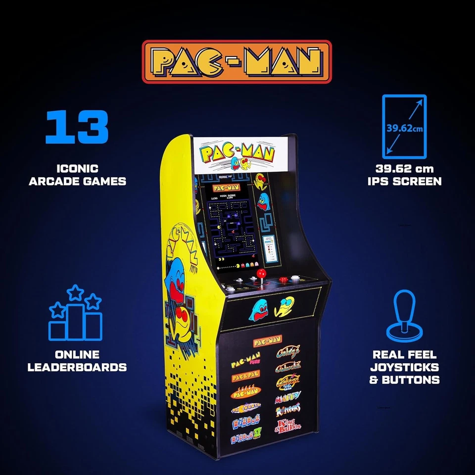PAC-MAN Classic SE Arcade Game Machine 1.22 m Cabinet Arcade1Up 13 Classic Games - Image 2 of 4