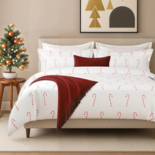 Luxury Soft Christmas Duvet Cover Set, Microfiber Holiday Bedding by CGK Linens