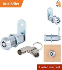 Keyed Alike Tubular Cam Lock - 1-3/8" Cylinder in Chrome for Ultimate Security