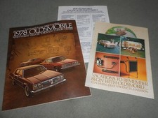 1978 Oldsmobile 88 Toronado 98 Wagons Catalog 78 Olds Vacations Brochure 