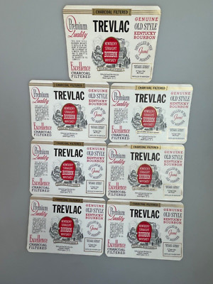 7 Old Style Kentucky Bourbon Labels Distilled in Grand Old Manner Calvert Liquor