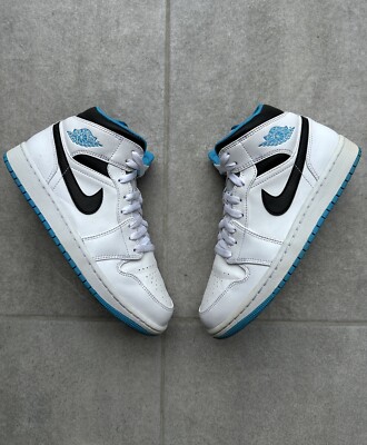 Nike Air Jordan 1 Mid 青/白/黒 Nike Air Jordan 1 Mid White Laser Blue Black Mens Shoes Sneaker