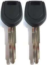 2 NEW For 2003-2006 Mitsubishi Lancer EVO Transponder Chipped Master Key Blank