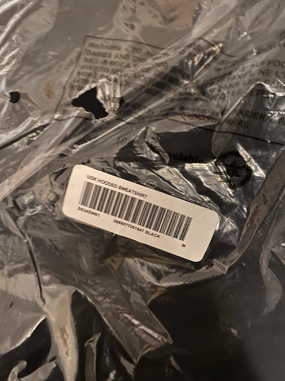 Felpa con cappuccio Supreme UGK nera taglia media a mano