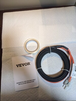 VEVOR 5MLTV1-30 120V 30 ft Self-Regulating Pipe Heating Cable -...